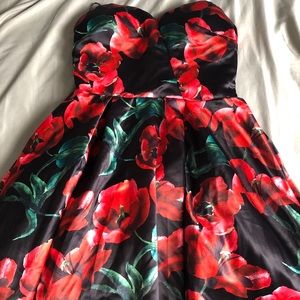 Formal print mini dresss